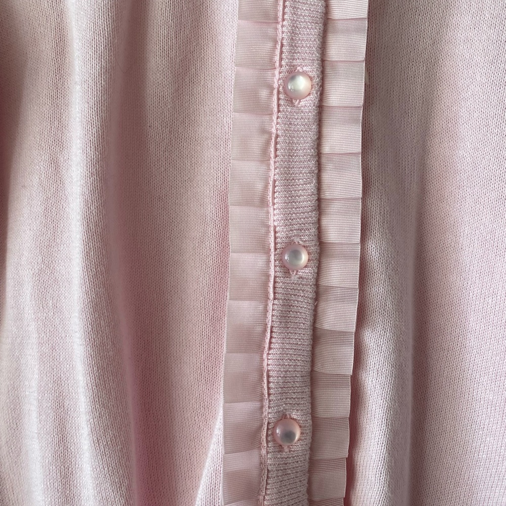 Alfred  Sung  Light Pink Ruffled Cardigan - Picture 3 of 5